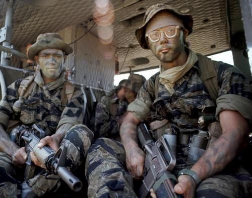 Long-range reconnaissance patrol US Army soldiers from the 173rd Airborne going on a LRRP long range