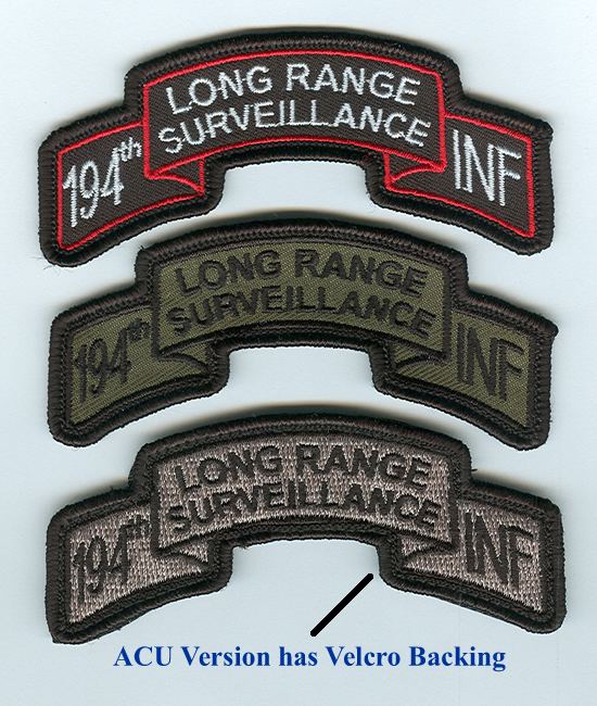 Long Range Surveillance P08450 194th Long Range Surveillance Scroll CombatCasualscom