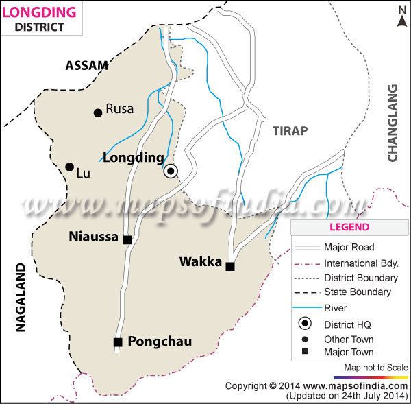 Longding district Longding District Map