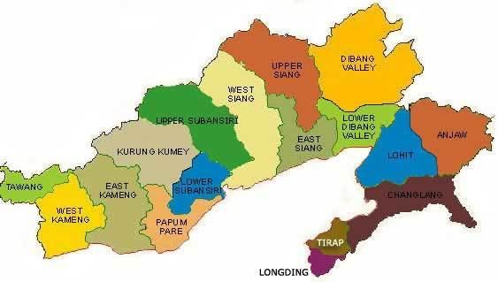 Longding district Map