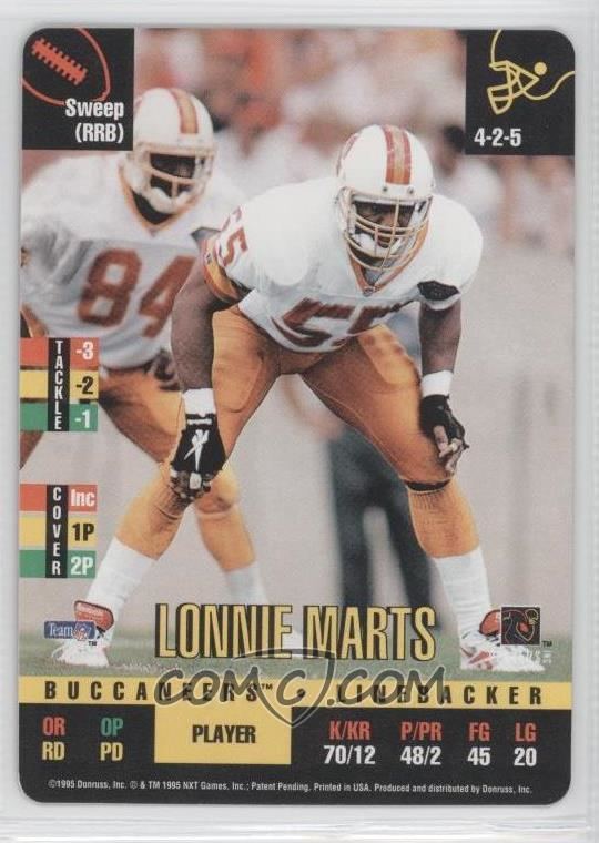 Lonnie Marts 1995 Donruss Red Zone Base LOMA Lonnie Marts COMC Card