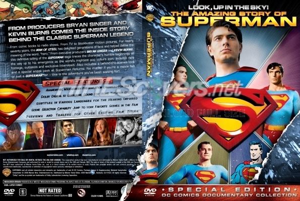 Look, Up in the Sky: The Amazing Story of Superman DVD Cover Custom DVD covers BluRay label movie art DC Comics