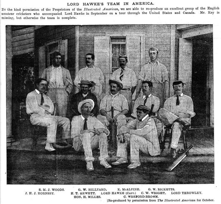 Lord Hawke's XI cricket team in North America in 1891–92