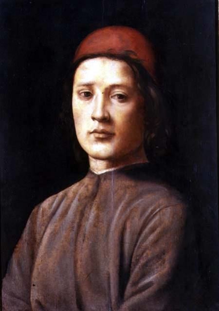 Lorenzo di Credi Portrait of a Young Man with a Red Cap Lorenzo di Credi