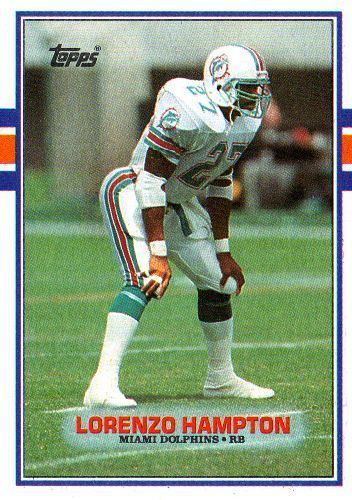 Lorenzo Hampton MIAMI DOLPHINS Lorenzo Hampton 298 TOPPS 1989 NFL American