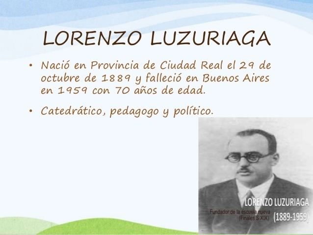 Lorenzo Luzuriaga Tipologa del Educador Lorenzo Luzuriaga