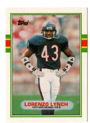 Lorenzo Lynch CHICAGO BEARS Lorenzo Lynch 42T 1989 Topps Card