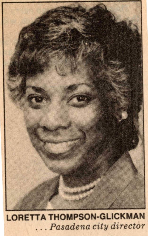 Loretta Thompson-Glickman Loretta ThompsonGlickman 45th Mayor of Pasadena 198219 Flickr