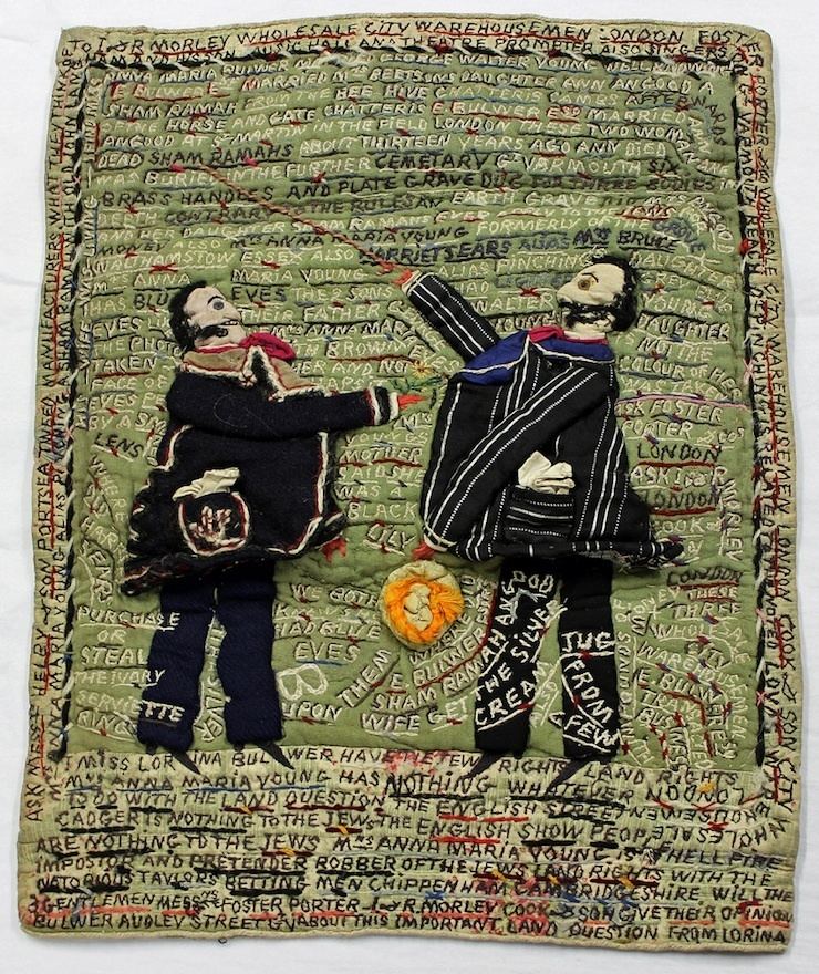 Lorina Bulwer Textile samplers by Lorina Bulwer born 1838 an inmate of the