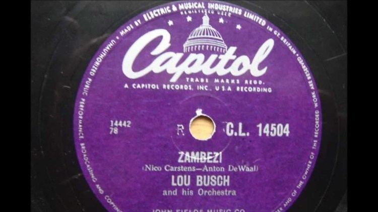 Lou Busch Lou Busch and his Orchestra Zambezi 78 RPM YouTube