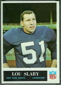 Lou Slaby wwwfootballcardgallerycom1965Philadelphia121