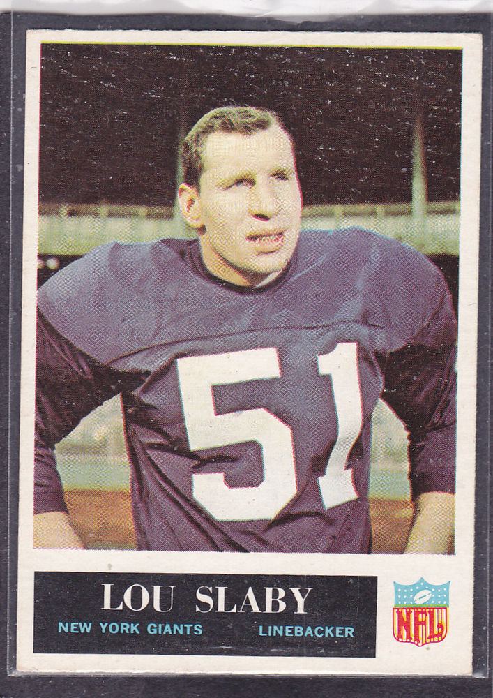 Lou Slaby 1965 LOU SLABY Philadelphia ROOKIE Football Card 121 New