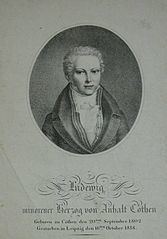 Louis Augustus Karl Frederick Emil, Duke of Anhalt-Köthen httpsuploadwikimediaorgwikipediacommonsthu