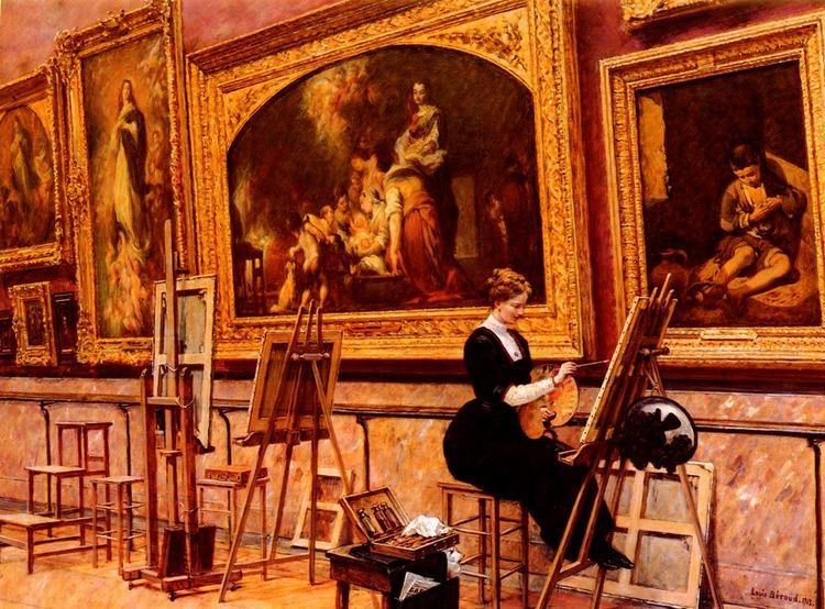 Louis Béroud FileLouis Beroud peintre copiant un Murillo Au Musee Du Louvre