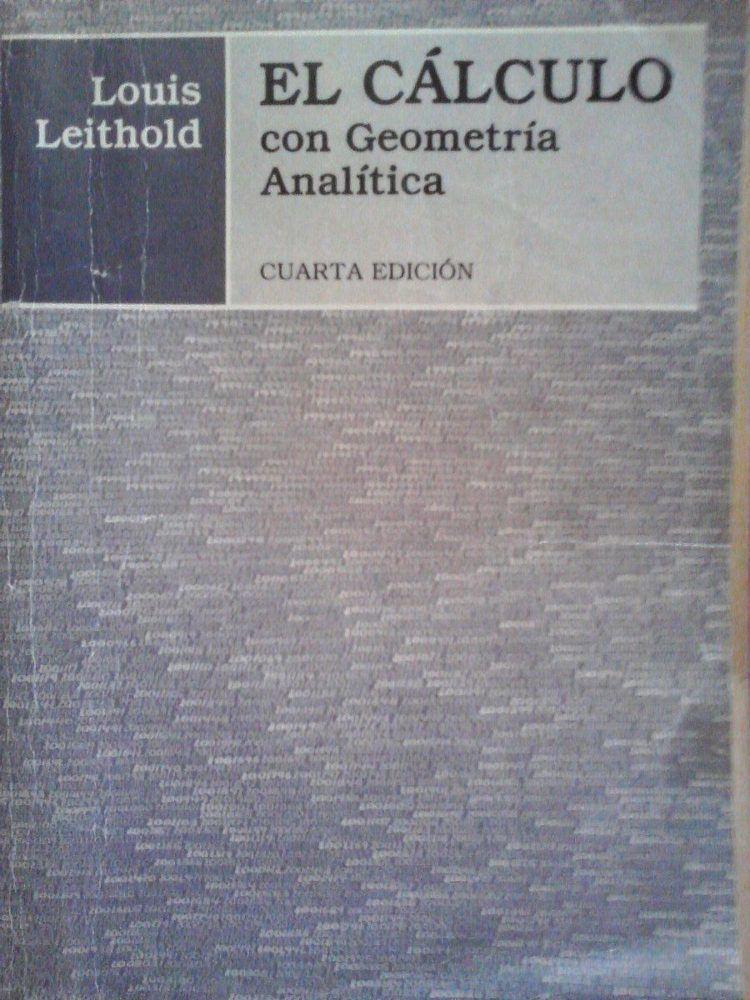 Louis Leithold El Calculo Louis Leithold 4ta Ed 33900 en MercadoLibre