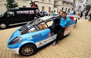 Louis Palmer Solar Powered Cars Roll Round the World and in Palestine