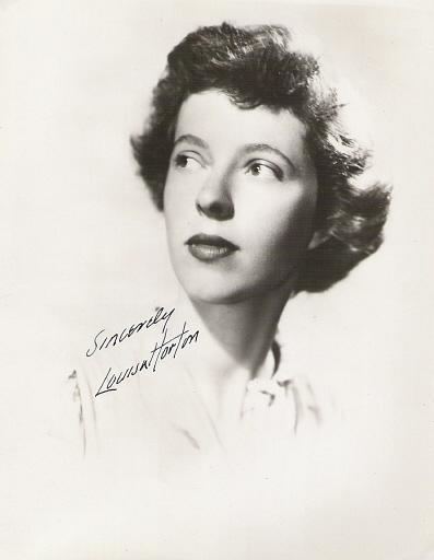 Louisa Horton Louisa Horton publicity photograph with autograph