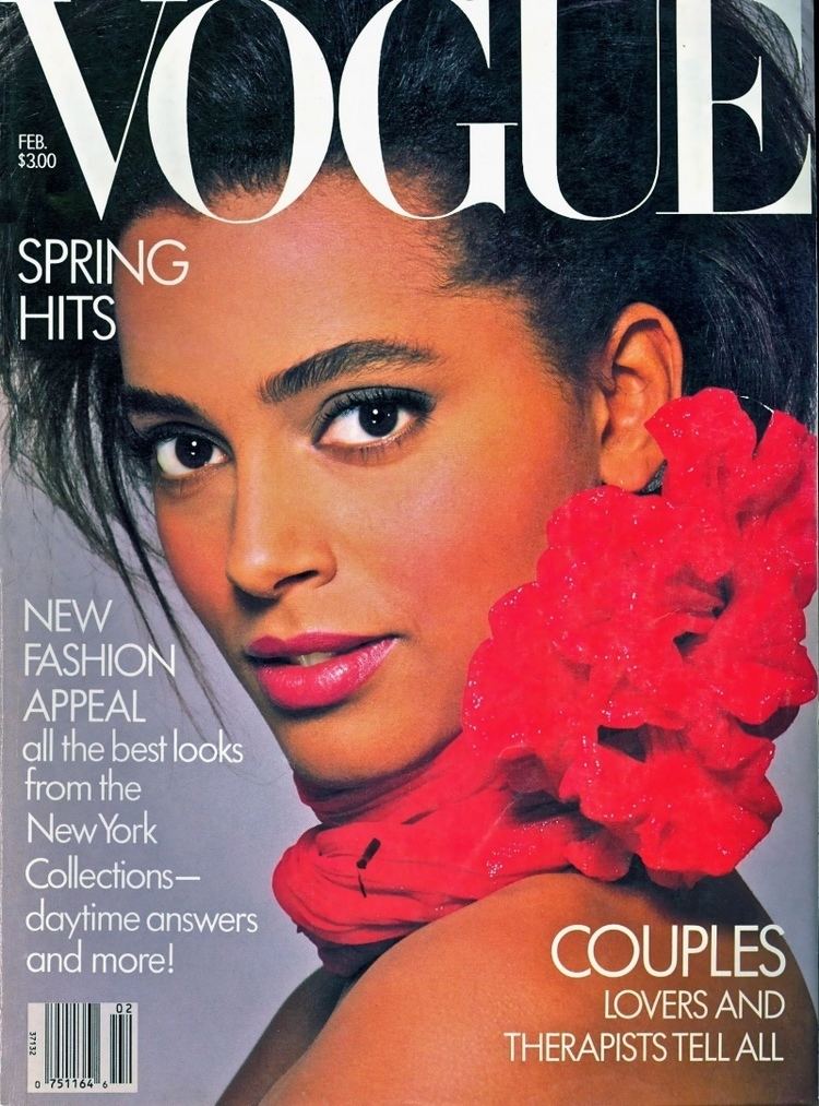 Louise Vyent Model Louise Vyent appeared on the February 1987 cover of Vogue