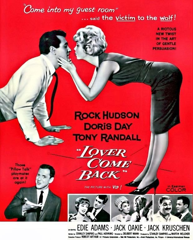 Lover Come Back (1961 film) Doris Day Rock Hudson Lover Come Back 1960 The Films of Doris Day