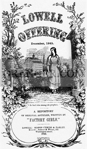 Lowell Offering Image of LOWELL OFFERING 1845 Cover Of The Final December 1845