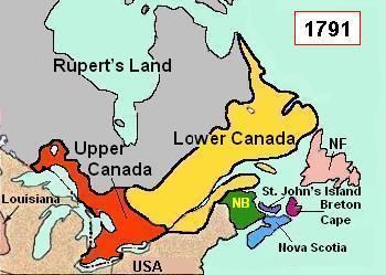 Lower Canada The creation of Upper and Lower Canada 1791 Site for Language