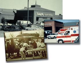 Ambulance lined up at Luby's Cafeteria