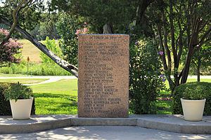 A memorial to those killed in the Luby's shooting