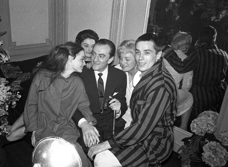 Luchino Visconti Romy Schneider director Luchino Visconti Magda Schneider and Alain