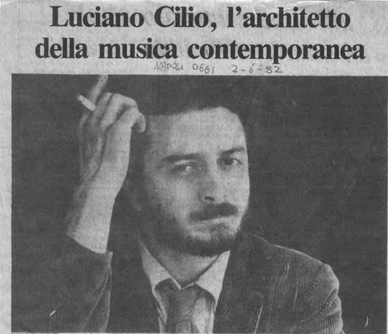 Luciano Cilio Luciano Cilio el enigma ausente gtgt Muro de sonido