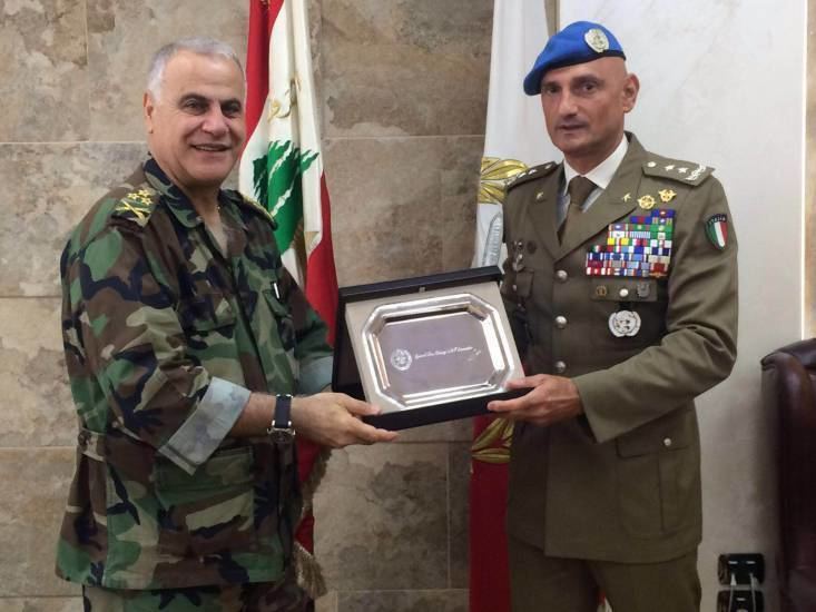 Luciano Portolano Unifil generale Portolano si commiata da autorit libanesi