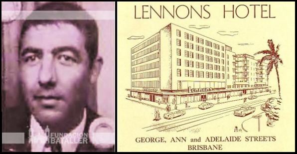 On the left, Lucien Sarti wearing a coat, long sleeves, and necktie while on the right, is the Lennons Hotel