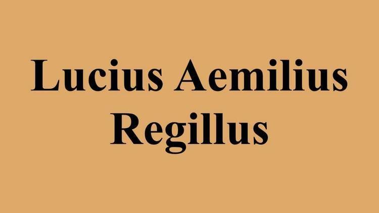 Lucius Aemilius Regillus Lucius Aemilius Regillus YouTube