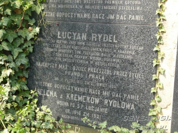 Lucjan Rydel Krakw Rakowice Rydel Lucjan Wyszukiwarka genograficzna