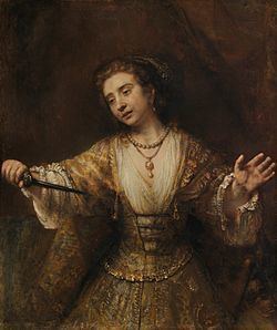 Lucretia (Rembrandt, 1664) httpsuploadwikimediaorgwikipediacommonsthu