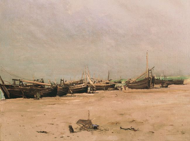 Ludovic-Napoléon Lepic Ludovic Napolon Lepic 1839 1889 La plage de Berck au pliant