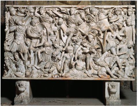 Ludovisi Battle sarcophagus 47 Ludovisi Battle Sarcophagus Late Imperial Roman c 250 CE