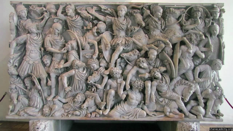 Ludovisi Battle sarcophagus Ludovisi Battle Sarcophagus video Roman Khan Academy