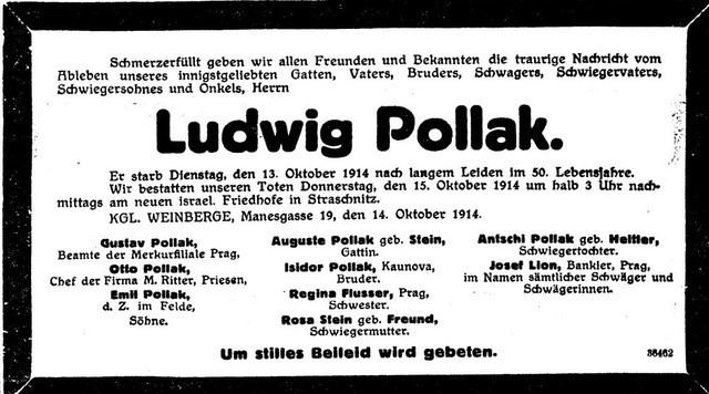 Ludwig Pollak Ludwig Pollak 1864 1914 Genealogy