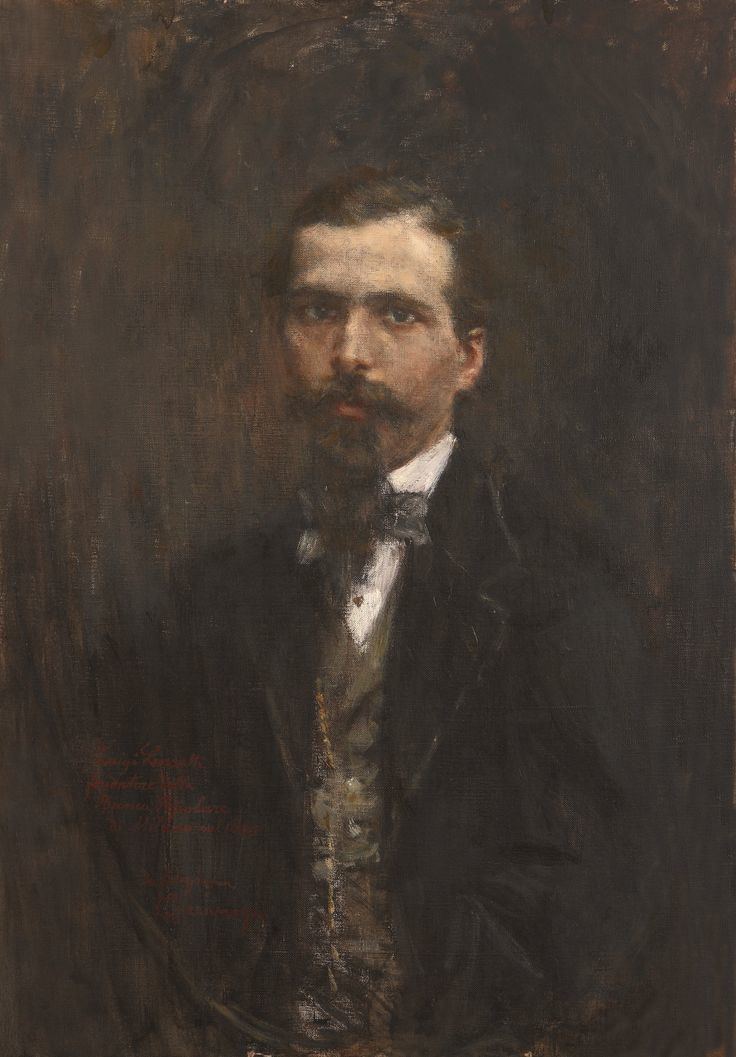 Luigi Luzzatti Carlo Cazzaniga Ritratto di Luigi Luzzatti pittura