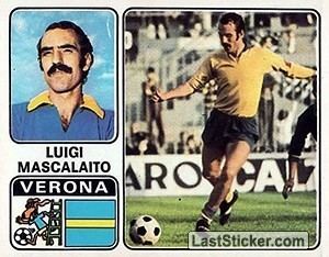 Luigi Mascalaito Sticker 366 Luigi Mascalaito Panini Calciatori 19721973