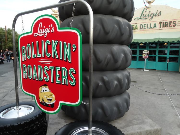 Luigi's Rollickin' Roadsters VIDEO Luigi39s Rollickin39 Roadsters sign revealed in Cars Land at