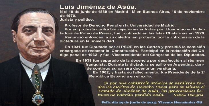 Luis Jimenez de Asua Luis Jimnez de Asa Efemrides Diario Masnico