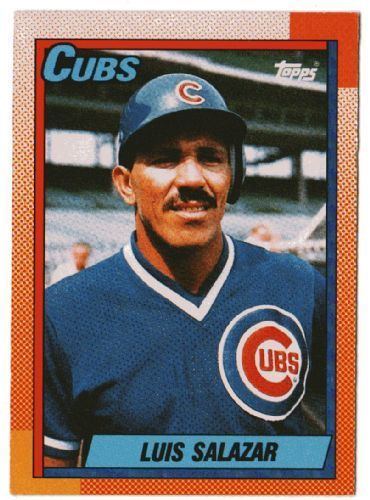Luis Salazar CHICAGO CUBS Luis Salazar 378 TOPPS 1990 Baseball
