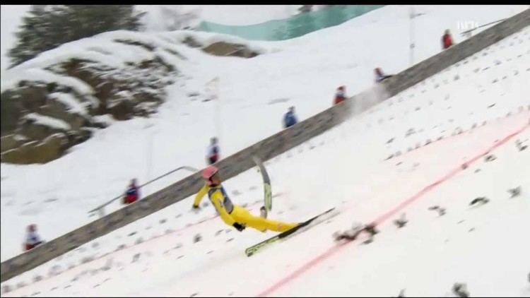 Lukas Müller (ski jumper) Lukas Mller 164m fall Vikersund 2013 HS225 YouTube
