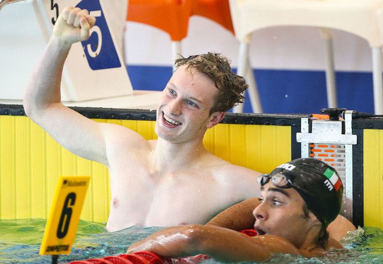Luke Greenbank Greenbank takes gold at European Junior Swimming Champs