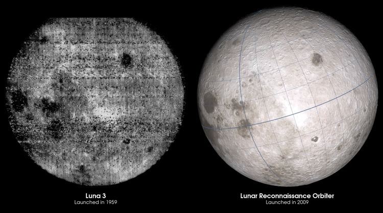 Luna 3 SVS Lunar Far Side From Luna 3 to LRO