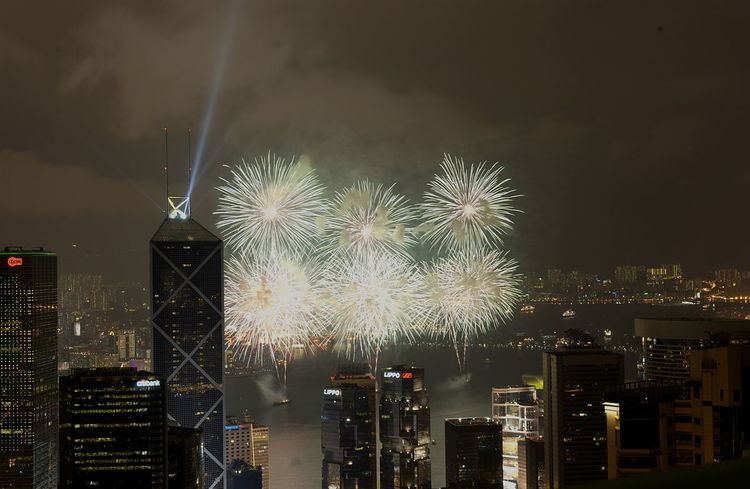 Lunar New Year Fireworks Display in Hong Kong