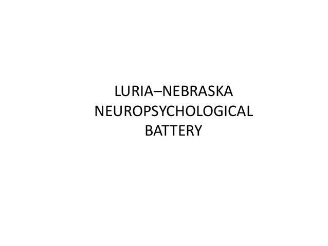 Luria-Nebraska neuropsychological battery httpsimageslidesharecdncomhalsteadreitanluri