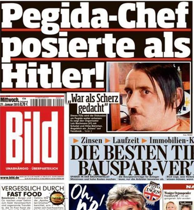 Lutz Bachmann Germanys Pegida chief Lutz Bachmann poses as Hitler with the