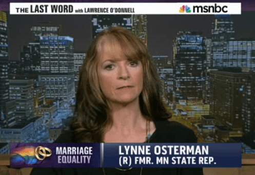 Lynne Osterman Former GOP lawmaker Lynne Osterman talks samesex marriage with